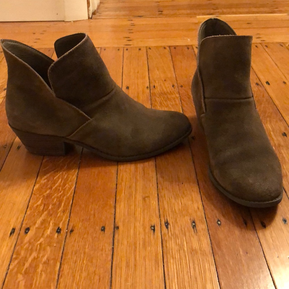 Brown ankle booties